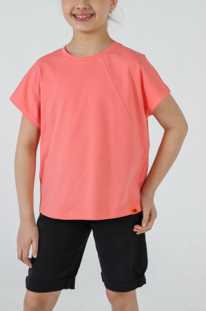Футболка для девочки Гретта-1 / Коралловый