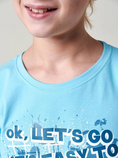 Детская пижама "Патруль" длинный рукав / Голубой