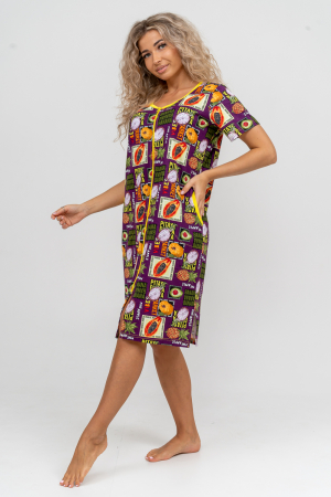 Женский халат 37007 / баклажан