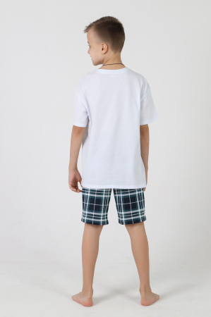 Шорты для мальчика Патрик-2 / клетка петроль