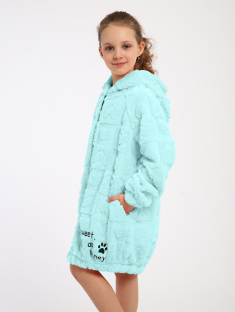 Детский халат "Мурлыка" / Бирюза