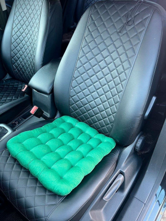 Подушка автомобильная на сиденье "АВТО-БИО" 40x40 / зеленая