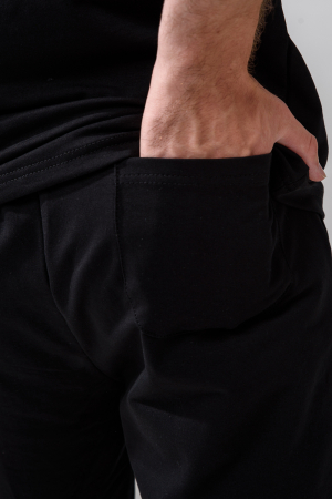 Мужской костюм с шортами 14486 / черный