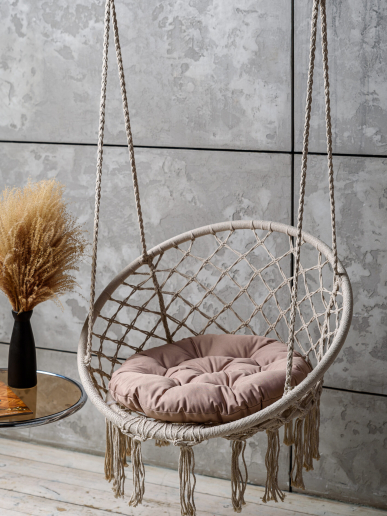 Круглая подушка для подвесных качелей (оксфорд) / Бежевый