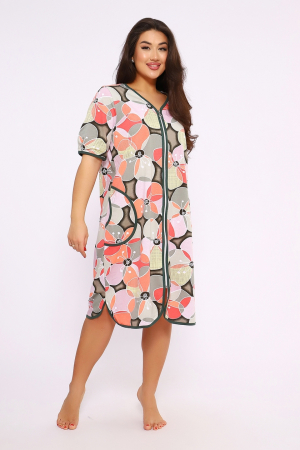 Женский халат Цветы 520 / Зеленый