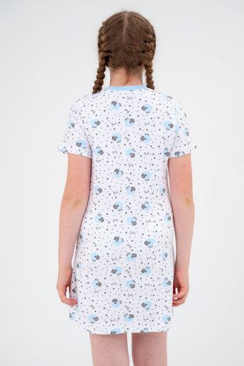 Ночная сорочка подростковая Ласка / овечки голубой