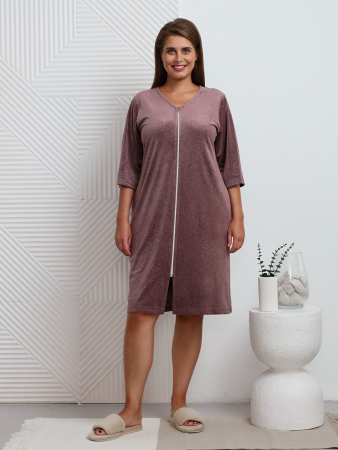 Халат женский Бархат / капучино