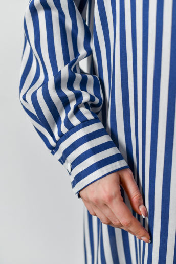 Женская блузка (рубашка) Тропический рай-2 / Синяя