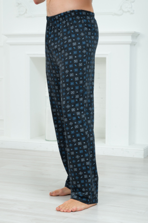 Брюки (макси) домашние мужские из кулирки / темно-серый