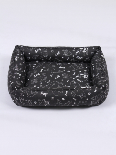 Лежанка для животных мелких пород арт. LDZ / Черный + черный