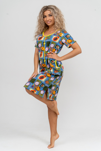 Женский халат 37007 / голубой