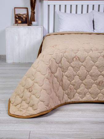 Одеяло-покрывало поплин овечья шерсть 300 гр/м2