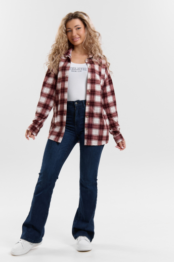 Женская рубашка 36995 / коричневый