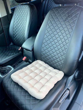 Подушка автомобильная на сиденье "АВТО-БИО" 40x40 / бежевая