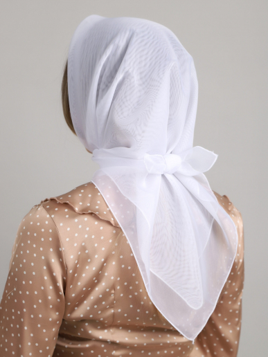 Платок женский для храма арт. PLG90 / Белый