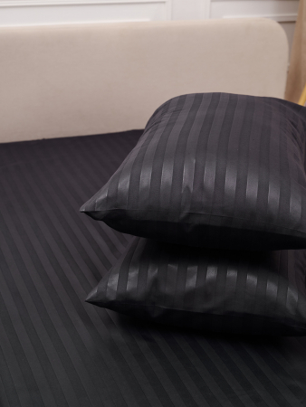 Постельное белье микрофибра-страйп / Графит