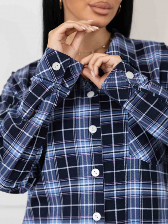 Женская рубашка мод.2110 / Синий