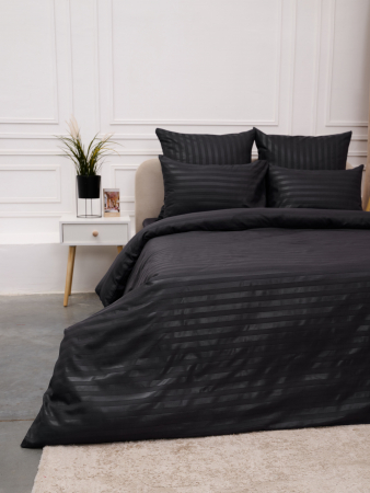 Пододеяльник микрофибра страйп / Графит