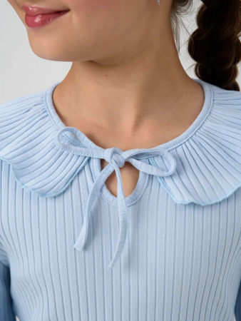 Детский джемпер "Дина" длинный рукав / Голубой