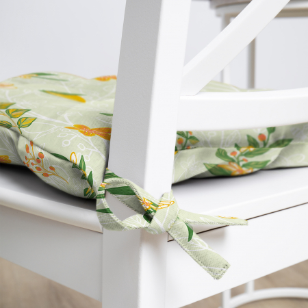 Подушка для стула "Самойловский текстиль" с тафтингом 40/40 Лимонный сад