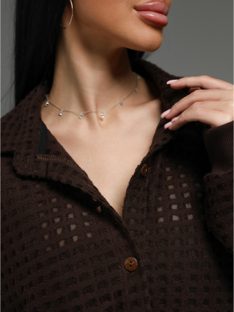 Женская рубашка Стелла / Шоколад