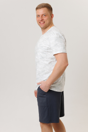 Мужской костюм с шортами 2268 / Серый