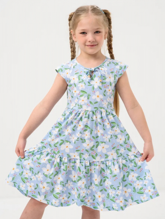Детское платье "Славянка" / Голубой