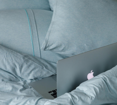 Постельное белье трикотаж / Васильковый