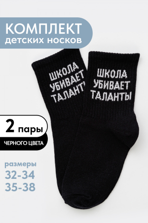 Детские носки стандарт Талант (набор 2 пары) / черный