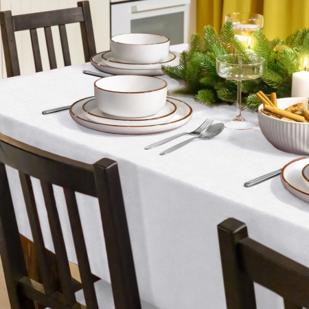 Скатерть рогожка "Волшебная Ночь" / Снег