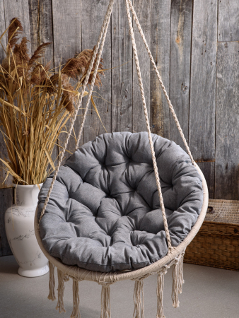 Подушка для подвесных качелей (рогожка) / Серый