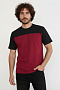 Мужская футболка 14482 / бордо+черный