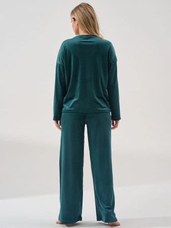 Женский костюм "Бархат" 2406-В / Изумрудный