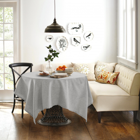 Скатерть рогожка "Волшебная Ночь" / Пепельно-серый