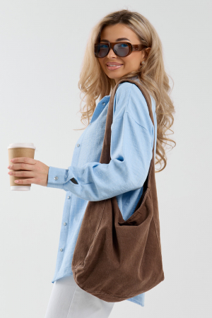 Женская рубашка 36987 / голубой