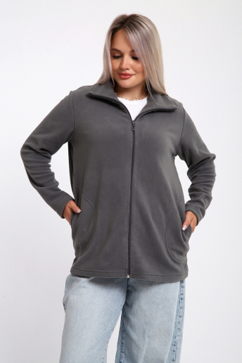Женская толстовка на молнии 734 / Серый