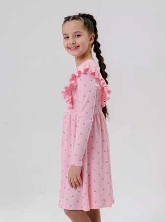 Детское платье "Бетти Рябинка" длинный рукав / Розовый