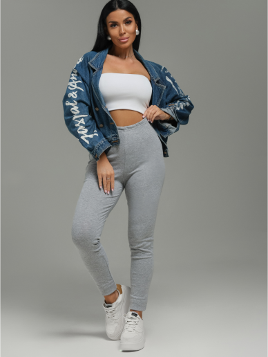 Женские леггинсы Бритни / Серый меланж