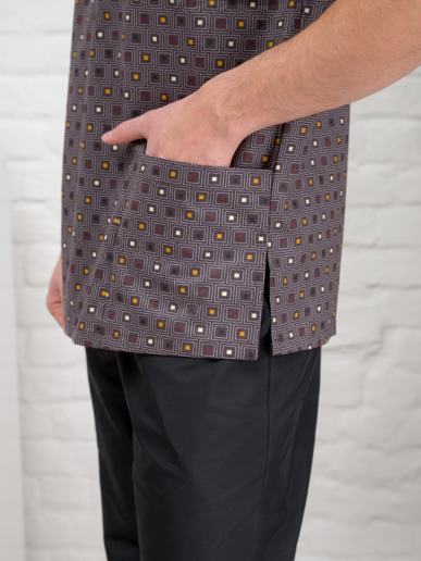 Рубашка медицинская мужская М-286-10589 Поплин