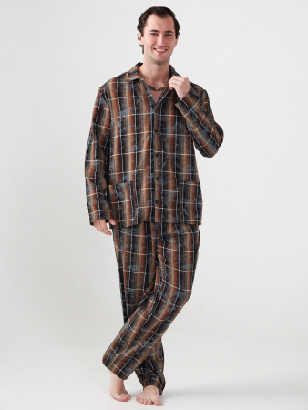 Мужская пижама "Добрый вечер" 2162-Ф / Коричневый