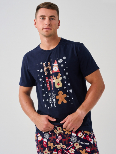 Мужская пижама "Пряник" 1820-К / Чернильный