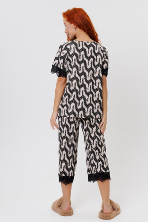 Женская пижама с бриджами 1866/1 / Черный