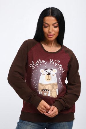 Женский лонгслив Гамми / Шоколад