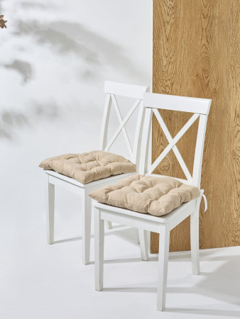 Кухонная подушка на стул (габардин) арт.GB40 / Бежевый