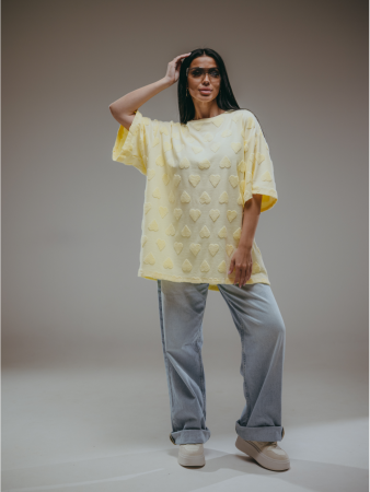 Женская футболка Ирбис / Сердца, сливочное масло