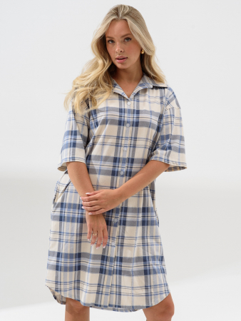 Женский халат "Комфорт" 2373-К / Голубой