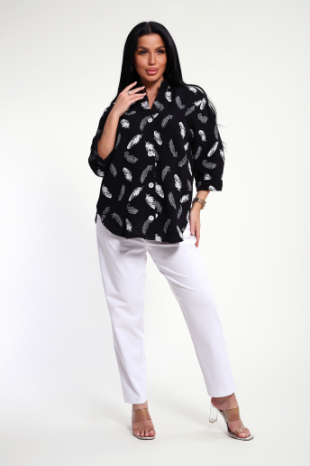 Женская рубашка 32745 / черный