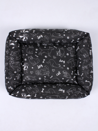 Лежанка для животных мелких пород арт. LDZ / Черный + черный