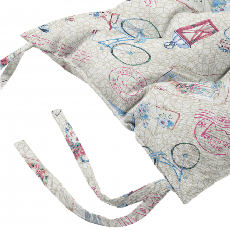 Подушка для стула "Самойловский текстиль" с тафтингом 40/40 История открыток