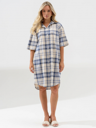 Женский халат "Комфорт" 2373-К / Голубой